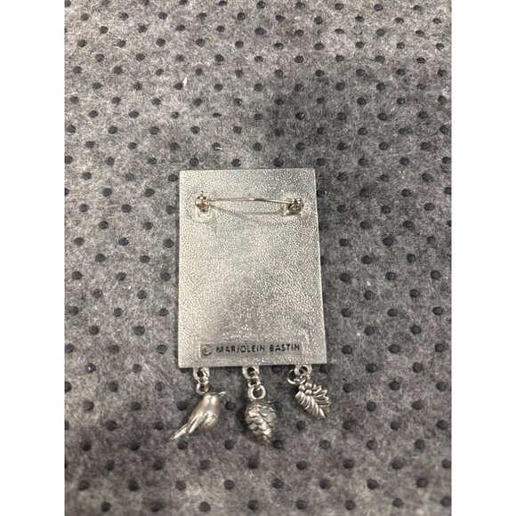 Vintage Christmas Pin Set W/ Teddy Bear Ornament Santa Cow & More  Brooches - Picture 9 of 15